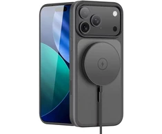 Nevox telefono dėklas StyleShell INVISIO 2545, juodas, iPhone 17 Pro Max, suderinamas su MagSafe