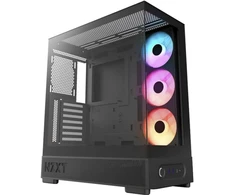 Nzxt S5 RGB CC-S51FB-01, juodas, Midi-Tower, ATX, Mini-ITX, plienas, grūdintas stiklas, 360mm RGB ventiliatorius