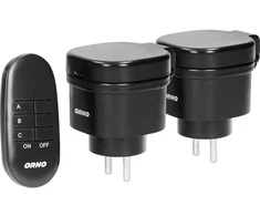 Orno Rinkinys Belaidžių mini lizdų rinkinys su nuotolinio valdymo pultu 2+1, IP44, „Schuko“ versija