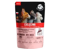 PetRepublic PET REPUBLIC Suaugusiam Smulkiai pjaustyta veršiena – šlapias kačių maistas – 100 g