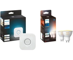 Philips Hue LED lempa PHU-BUNDLE-002, GU10, 2 vnt, 4.3W, 250lm, 2200-6500K, Hue Bridge, Bluetooth, Zigbee, Alexa
