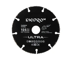 Pjovimo diskas medienai, plastikui ULTRA 125x1x22.2mm DNIPRO-M