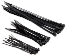 Plastikiniai spaustukai juodi 5x190mm (50vnt.) Kreator