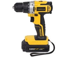 POWERPLUS POWX00422 akumuliatorinis gręžtuvas-suktuvas gręžimui ir varžtų sukimui 20V 2x1.5Ah su įkrovikliu