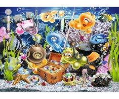 Ravensburger Dėlionė Gelini povandeniniame nuotykyje 12001427, 1000 vnt., 70x50 cm, paaugliams ir suaugusiesiems, nuo 14 metų