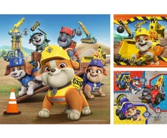Ravensburger vaikų dėlionė Rubble &amp; Crew darbiniai automobiliai 12004168, 3x49 vnt, 21x21 cm, kartonas, nuo 5 metų