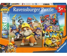 Ravensburger vaikų dėlionė Rubble &amp; Crew darbiniai automobiliai 12004168, 3x49 vnt, 21x21 cm, kartonas, nuo 5 metų