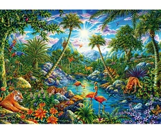 Schmidt Spiele Dėlionė Michael Fishel Island Paradise 58611, 1000 vnt., 69.3 cm x 49.3 cm, įvairiaspalvė, kartonas, nuo 12 m.