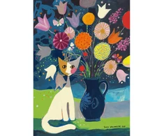 Schmidt Spiele Dėlionė Rosina Wachtmeister Baltas Cat 58656, 1000 vnt., 69.3 cm x 49.3 cm, kartonas, įvairiaspalvė, nuo 12 m.