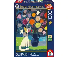 Schmidt Spiele Dėlionė Rosina Wachtmeister Baltas Cat 58656, 1000 vnt., 69.3 cm x 49.3 cm, kartonas, įvairiaspalvė, nuo 12 m.