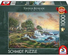 Schmidt Spiele Dėlionė Thomas Kinkade Studios Treasure By The Sea 58628, 1000 vnt., 69.3x49.3 cm, kartonas, matinis lakas, 12+ m.