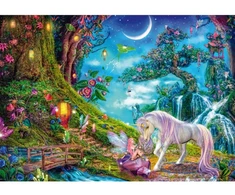 Schmidt Spiele Dėlionė Where Unicorn And Elf Say Goodnight 59790, 1000 vnt., 49.3 cm x 69.3 cm, įvairiaspalvė, kartonas, nuo 12 m.