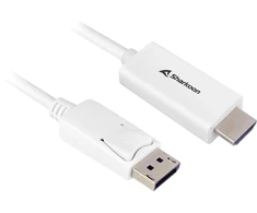 Sharkoon Adapterkabel Displayport 1.2 > HDMI 4K (baltas, 1 Meter)