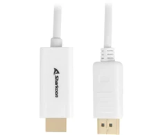 Sharkoon Adapterkabel Displayport 1.2 > HDMI 4K (baltas, 2 Meter)