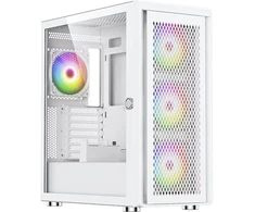 Silentware Air 100 AIR100WHITE, kompiuterio korpusas, baltas, Extended ATX, grūdintas stiklas, 2x USB 3.0, 4 ventiliatoriai