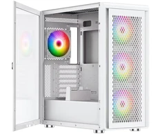 Silentware Air 100 AIR100WHITE, kompiuterio korpusas, baltas, Extended ATX, grūdintas stiklas, 2x USB 3.0, 4 ventiliatoriai