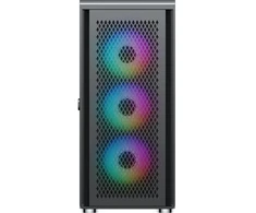 Silentware Kompiuterio korpusas AIR100BLACK, E-ATX, 2x USB 3.0, 4 ventiliatoriai, grūdintas stiklas, juoda, 360mm radiatorius
