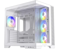 Silentware View A-RGB kompiuterio korpusas VIEWWHITE, 50 l, Midi-Tower, grūdintas stiklas, plienas, ATX