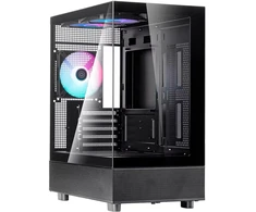 SilverStone Lucid 04, Tower-case - juodas, Tempered Glass x 2