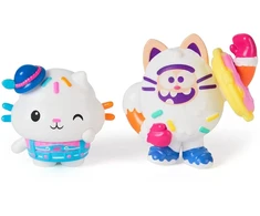 Spin Master Gabby's Dollhouse Cakey Cat &amp; Cookie Bobby 6074285, 2 vnt., įvairiaspalvis, figūrėlių rinkinys, 3 m., plastikas
