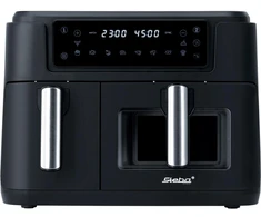 Steba dviguba karšto oro gruzdintuvė HF 9500 DUO 269500, 2400W, 9,5l, 60-200°C, 60min laikmatis, 10 automatinės programos, ekranas