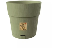 Lumarko Stefanplast gėlių vazonas su padėklu Ethica Ø30x29cm žalias