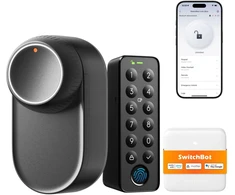 SwitchBot Lock Ultra rinkinys su Hub Mini Matter ir klaviatūra Touch
