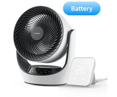 Switchbot Oro cirkuliacijos ventiliatorius W3800510, 24W, 3600mAh, 24dB, 90°, 4 greičiai, baltas, Alexa, Google Home, IFTTT, USB-C
