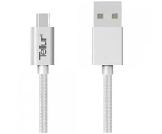 Tellur USB į Micro USB duomenų kabelis, 1 m, sidabrinis