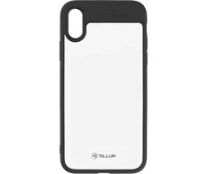 Tellur IPhone X/XS dėklas, juodas ir permatomas