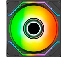 Thermaltake kompiuterio aušinimo ventiliatorius SWAFAN 120 EX INFINITY ARGB Sync CL-F264-PL12SW-A, 120mm, 124mm, juodas, 1 vnt.