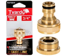 Tvardy Jungtis čiaupui 3/4'' su redukcija 1/2'' BRASS-LINE (10/80)
