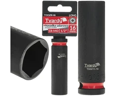 Tvardy Ilgas smūginis antgalis 1/2'' 6-kampis 16mm CR-MO (6/72)