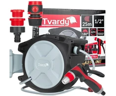 Tvardy Automatinis suktuvas su sodo žarna 1/2" 25m BRASS-LINE (1)