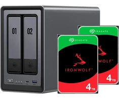Ugreen NAS DXP2800 UGRSEA-XP1, 2x4TB, 2.5GbE, 1xHDMI, 1xRJ-45, 2xUSB 2.0, 1xUSB-A 3.2 Gen 2, 1xUSB-C 3.2 Gen 2, SD, UGOS Pro