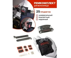 ER4 Dviračio padangų ir kamerų remonto rinkinys su lopais ir raktu 25W1