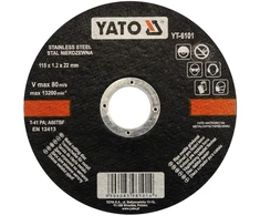 Yato NERŪDIJANČIO PLIENO PJOVIMO DISKAI 115X1,2X22 MM / 5 VNT.
