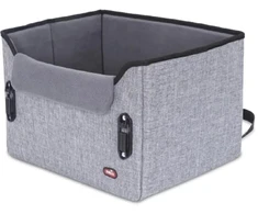 ZOLUX Nomad S pilkas – automobilinė kėdutė šunims – 41×32×28,5 cm