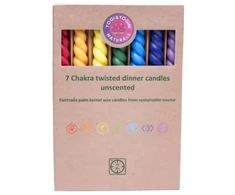Vakarienės žvakių rinkinys CHAKRA, 7vnt, bekvapės