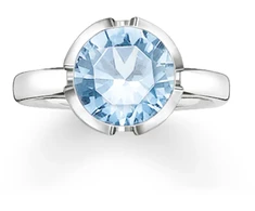 Biżuteria THOMAS SABO 036-009-31-56. Pierścionek, Kolor mėlyna sidabrinė. Kobieta.