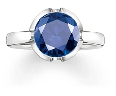 Biżuteria THOMAS SABO 036-048-32-52. Pierścionek, Kolor mėlyna sidabrinė. Kobieta.