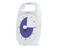 Laikmatis / atgalinio skaičiavimo laikrodis - Time Timer PLUS 120 min, Baltas (14x18 cm), JAC5034
