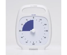 Laikmatis / atgalinio skaičiavimo laikrodis - Time Timer PLUS 120 min, Baltas (14x18 cm), JAC5034