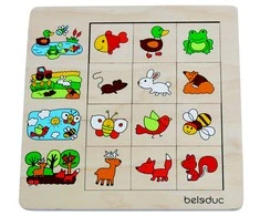 Beleduc lavinamoji priemonė - medinė rūšiavimo dėlionė “Aplinkos“ (11050)