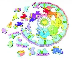 Beleduc lavinamoji priemonė - XXL medinė kūrybiškumo dėlionė - mandala Vabzdžiai” (11013)