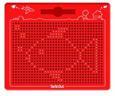 Beleduc lavinimo priemonė - didelė Magnetinė kūrybiškumo lentelė, raudona (21042)