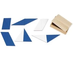 Dėlionė TimeTEX 12 Mėlynų trikampių rinkinys "Montessori Premium" (TT94266)