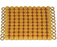 Dėlionė TimeTEX Auksinių karoliukų kvadratas - šimtukas "Montessori Premium" (TT94417)