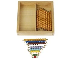 Dėlionė TimeTEX Dėžutė su spalvotų karoliukų eilutėmis ir karoliukų dešimtuko eilutėmis "Montessori Premium" (TT94431)