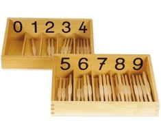 Dėlionė TimeTEX Pagaliukų Dėžutės 0-9 "Montessori Premium" (TT94400)